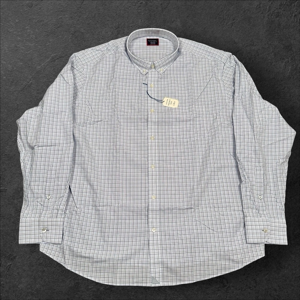 UNTUCKit Shirt Men 3XL Casarena Blue Check Long Sleeve Pocket Button Down Cotton - Picture 4 of 9